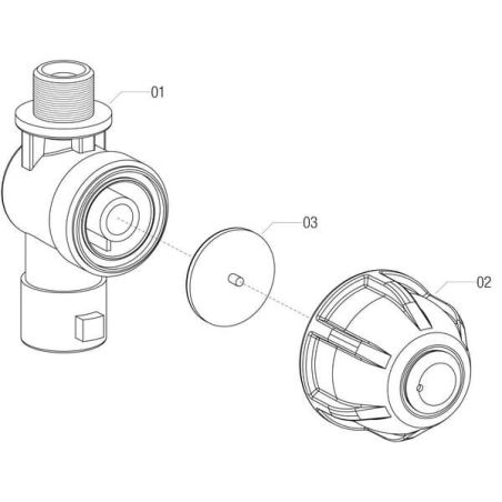Nozzle holder single 1/4 inch NPT threaded - 402275N