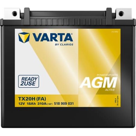 Battery 12V 18Ah 385A TX20H PowersportsAGM FA - 518909031PS