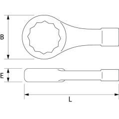 Ring slogging spanner 65mm, Facom - 51B65