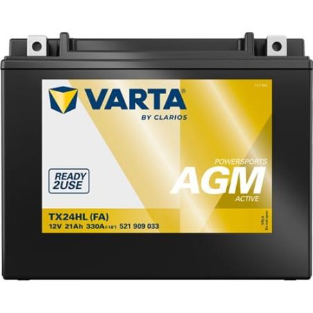 Battery 12V 21Ah 330A TX24HL Powersports AGM FA - 521909033PS