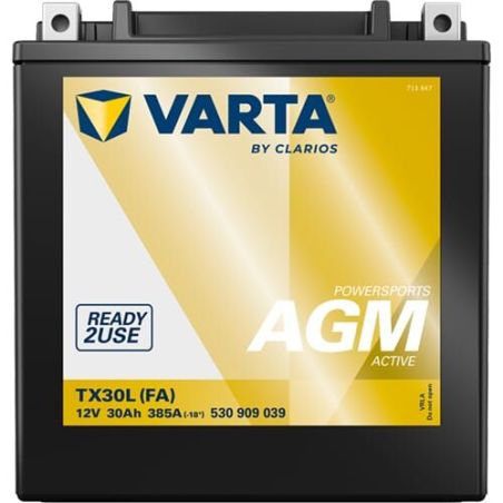 Battery 12V 30Ah 335A TX30L Powersports AGM FA - 530909039PS