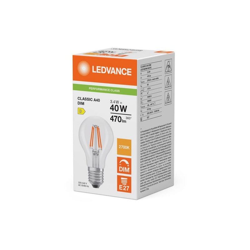LED lamp 3.4W 827 E27 - CLA40D827G5