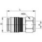 Coupling 3/4 inch female flat face, Tema - FF7510C