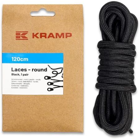 Laces round 100cm black - KFLAC100B