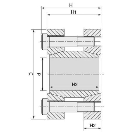 Keyless bush serie MM 40/75 - KLMM040