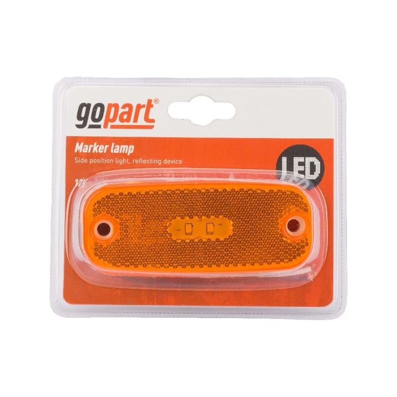 Marker light LED, rectangular, 12/24V, amber, 111x45x15mm - LA35061KR