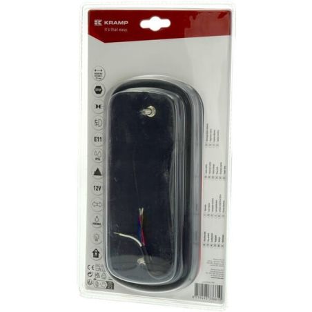 Rear light, LH rectangular, 12-24V, 180x100x80mm - LA45034LKR