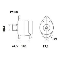 Alternator 28V - MG800