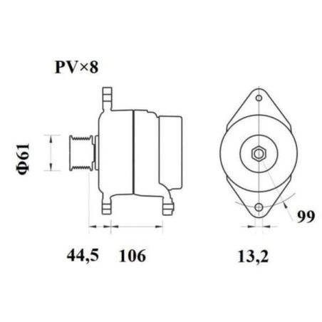 Alternator 28V - MG800