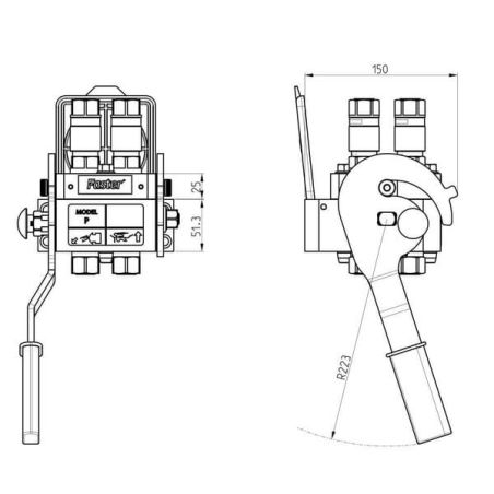 Multifaster-HD DN10-4x 3/8 inchBSPP fixed part - P506HDS00004AFC