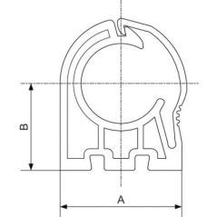 Aluminium pipe clamp diameter 63mm - PPS1CI63