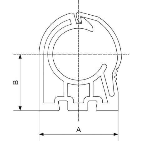 Aluminium pipe clamp diameter 63mm - PPS1CI63