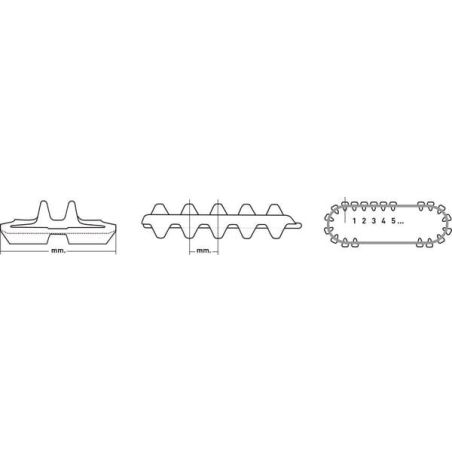 Rubber track 250x52,5x72N - RT25052572N