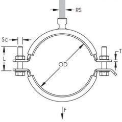 RS280209 nVent CADDY, Tube clamp 