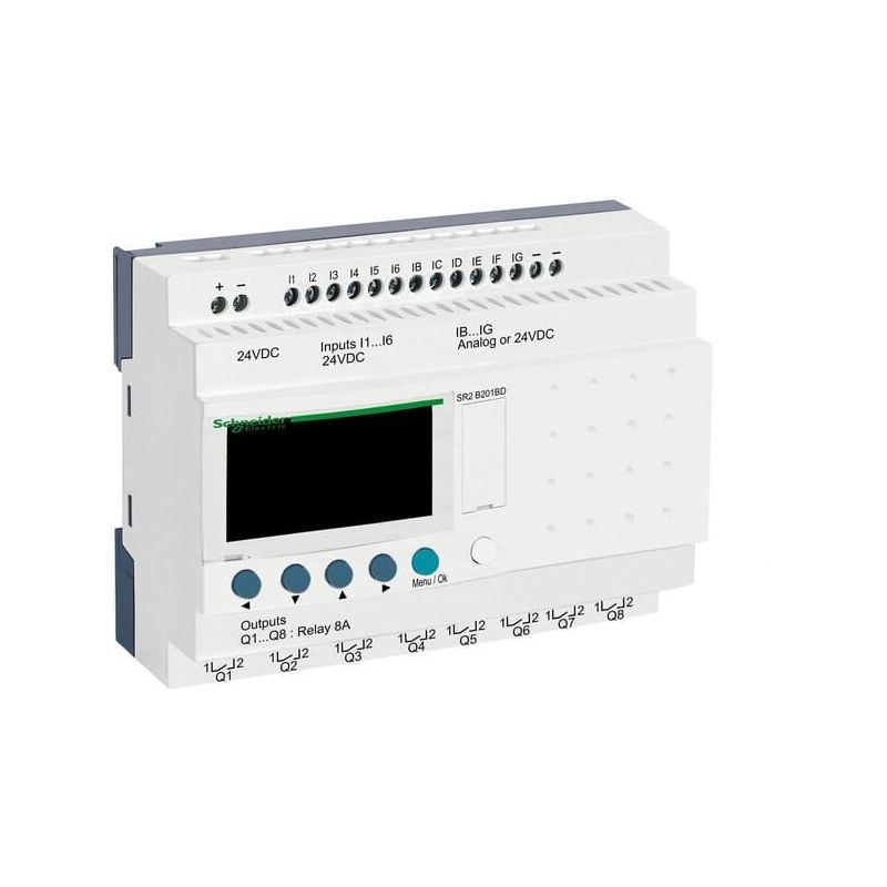 Zelio smart relay 12I/8RO,24VDC - SR2B201BD