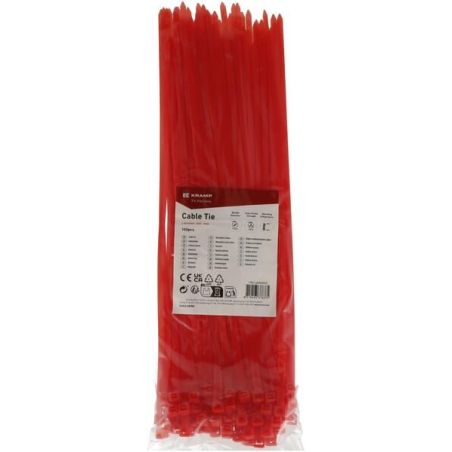 Cable tie 4.8x300mm, red, 100pcs - TR0148300RED