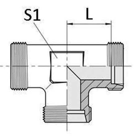 T piece 10L M16x1,5 - TS10LKR