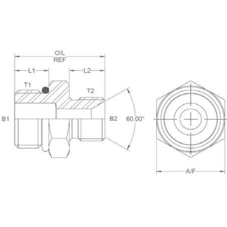 Adapter 1/2 BSP x 1,5/16 UNF - VNUB2108