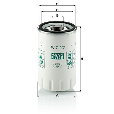 Filtr oleju - W7197
