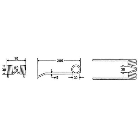 Pick-up tine - 0008072972KR