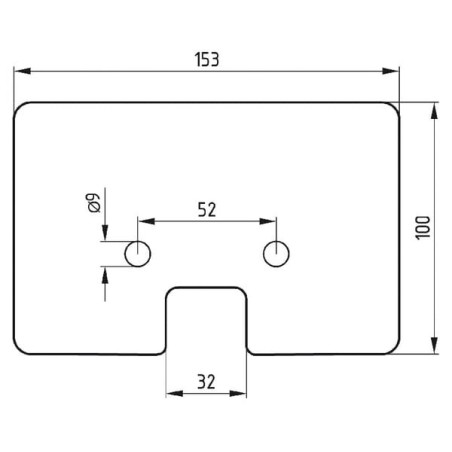 Rubber scraper, 100 x 153 - 0006054501N