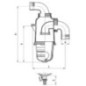 Siphon gebogen 50 mm - 0050024C Siphon gebogen 50 mm - 0050024C