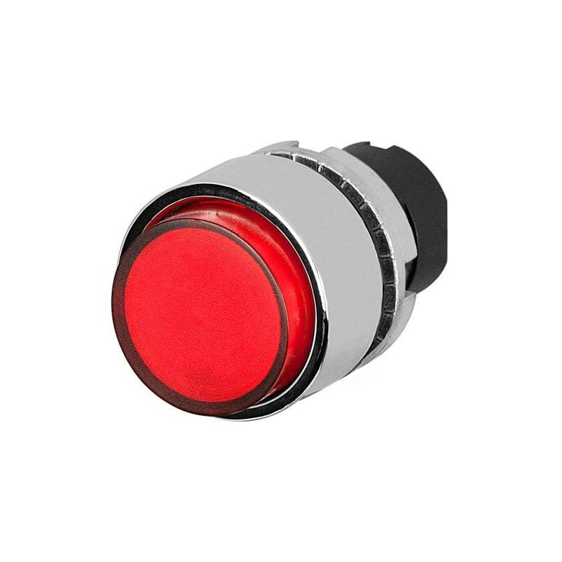 Red illuminated push button - 020PTASLRW