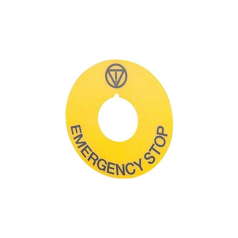 Sign yellow Emergency D60 - 020D23