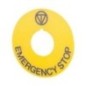 Schild gelb Emergency D60 - 020D23 Schild gelb Emergency D60 - 020D23