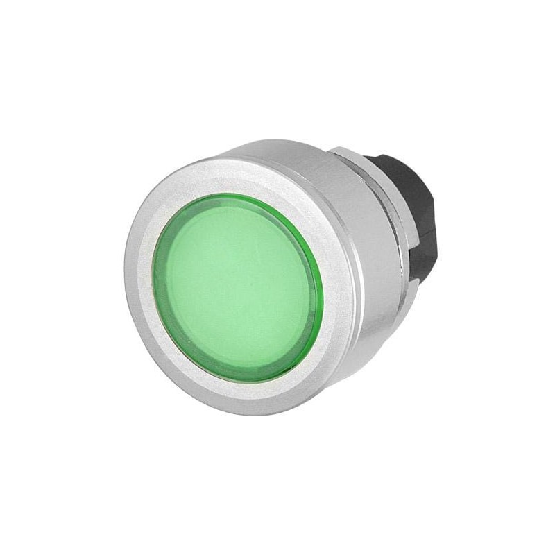 Green illuminated push button - 030PFLIV