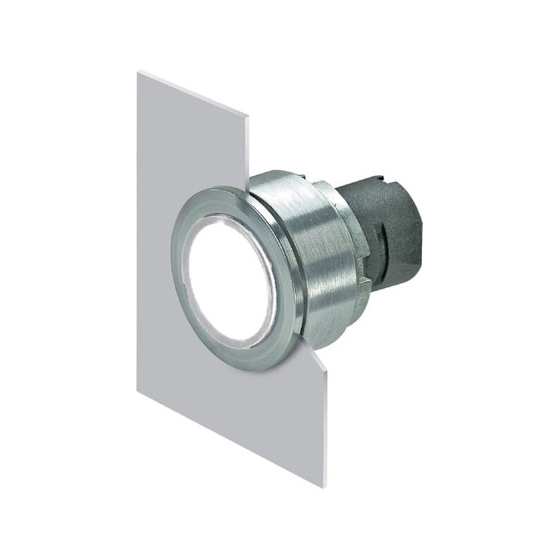White illuminated push button - 030PFLIB