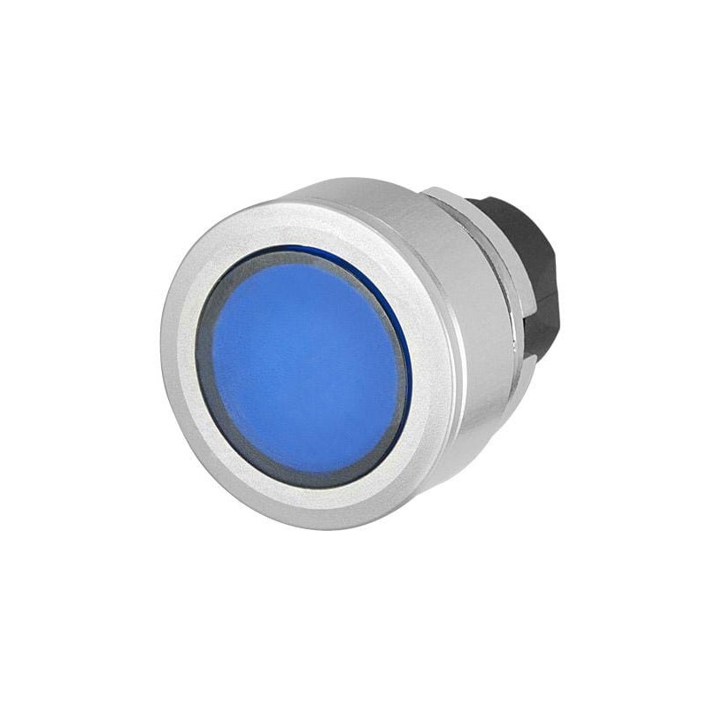 Blue illuminated push button - 030PFLIBL