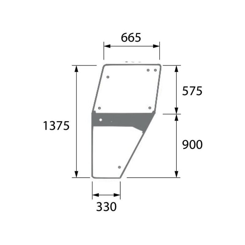 Cab glass - 04347340N