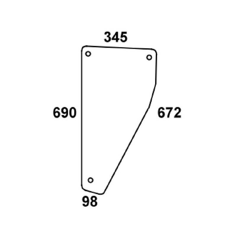 Cab glass - 04337768N Cab glass - 04337768N