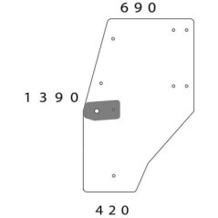 04352848N Kramp, Door glass 