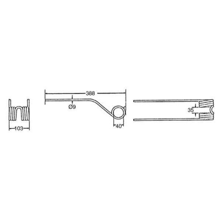 Palec zgrabiarki Stoll - 0608770KR