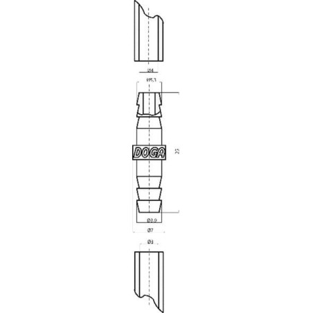 Łącznik prosty 3 x 4 mm - 100005339C0