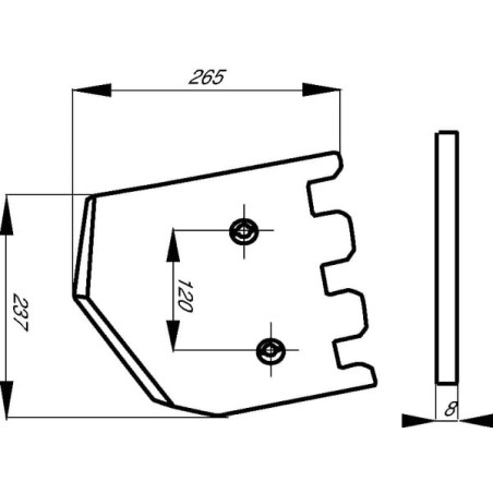 Lemiesz lewy Grimme - 08900358N