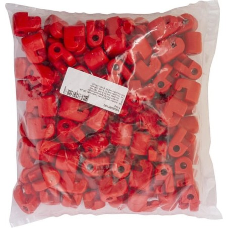 Insulator red for 8 mm 100 pcs - 100204P100